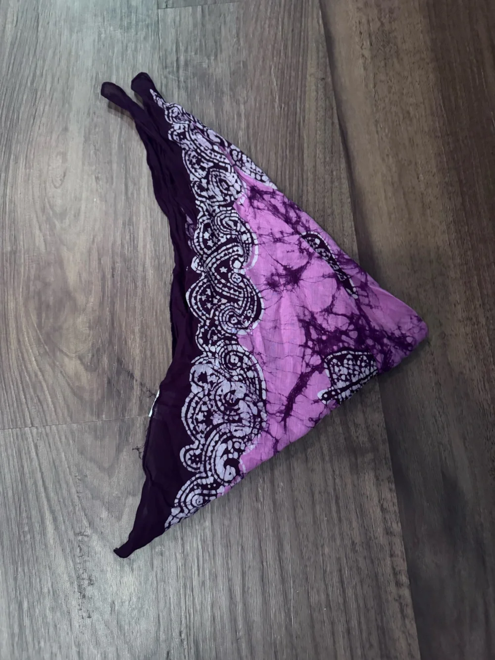 Purple & Pink Tie-Dye Bandana Scarf